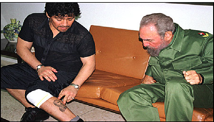 Maradona and Fidel Castro