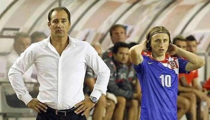 Igor Stimac with Luka Modric during his stay in Croatia. File image