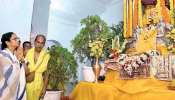 মদনমোহন মন্দিরে &#039;মা-মাটি-মানুষ&#039; গোত্রে পুজো দিলেন মুখ্যমন্ত্রী