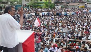 সূর্যকান্ত মিশ্রর সভা বানচাল করতে মাঠে জল ঢুকিয়ে দেওয়ার অভিযোগ 