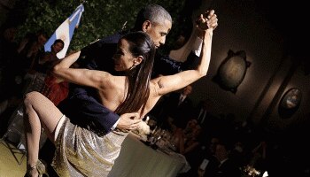 ডিনার পার্টিতে ট্যাঙ্গো নাচলেন ওবামা