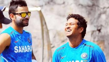 'রেকর্ড ভাঙলে শ্যাম্পেন ভাগাভাগি করে নেব' বিরাটকে প্রতিশ্রুতি সচিনের