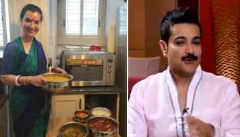 বাড়ির লক্ষ্মীপুজো, নিজের হাতে ভোগ রাঁধলেন অর্পিতা