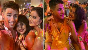 বিয়ের পর প্রথম হোলি, নিককে নিয়ে দেশে ফিরে জমিয়ে রং খেললেন প্রিয়াঙ্কা
