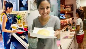 রান্নাঘরে টেলি তারকারা: কেউ লুচি ভাজছেন, কেউ আবার টিভিতে চোখ রেখেই করছেন কাজ