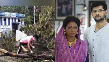 ওষুধের দোকানের সামনে পড়ে থাকা গাছ কাটার কাছে হাত লাগালেন 'কৃষ্ণকলি'র নিখিল