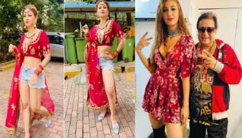 নীল রঙের শর্টসের সঙ্গে বিয়ের সাজ, অনুপ জালোটার বিশেষ বান্ধবী জ্যাসলিন গেলেন 'শ্বশুরবাড়ি'