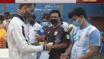 A different picture of the football frenzy in Bidhannagar. Copa America Final. Argentina Vs Brazil. Argentina. Brazil