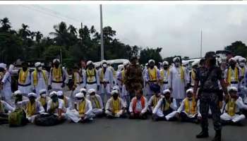 Jalpaiguri: নিশীথের  কনভয় আটকাল পুলিস, গ্রেফতার ২০০-র বেশি নারায়ণী সেনার সদস্য
