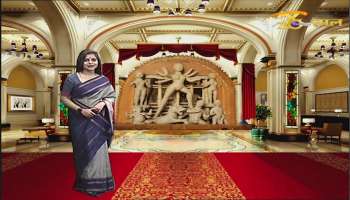 Pujo Asche: A 12-foot bronze Durga idol, a unique creation of artist Sudhir Maiti. Narayangarh