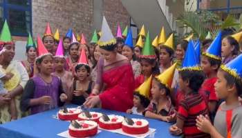 Pori Moni: অনাথ আশ্রমের বাচ্চাদের সঙ্গে জন্মদিন সেলিব্রেট করলেন পরীমণি