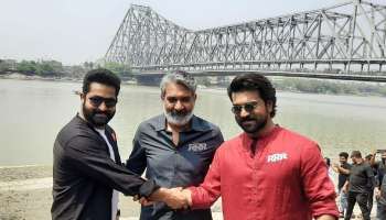 SS Rajamouli, Ram Charan, Junior NTR in Kolkata: &#039;RRR-র সঙ্গে রয়েছে নেতাজির যোগাযোগ&#039;, কলকাতায় এসে জানালেন রাজামৌলি,রাম চরণ,জুনিয়র এনটিআর