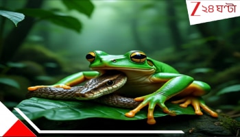 Frog Eats Snake WATCH: বীভৎস! উল্টো ছবি প্রকৃতির! ব্যাঙ খেল আস্ত সাপ! দেখুন আশ্চর্য ভয়াল সেই ছবি...বিরল বাগনান...