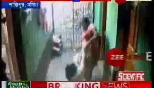 Mother-in-law and daughter-in-law brawl, CCTV footage