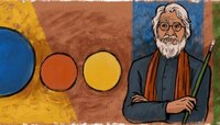মকবুল ফিদা হুসেনের জন্ম শতবর্ষে অভিনব ডুডল 