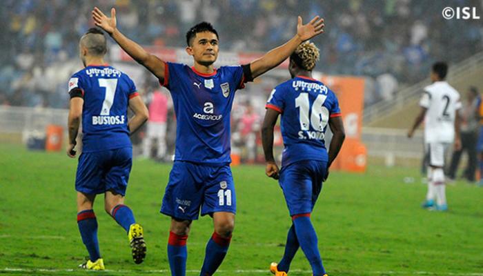  ISL-এ প্রথম ভারতীয় হিসেবে হ্যাটট্রিক সুনীল ছেত্রীর