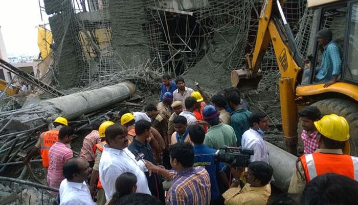 হায়দরাবাদে নির্মাণাধীন বহুতল ভেঙে মৃত ২, আহত কমপক্ষে ১০