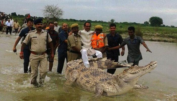 বন্যা দেখতে গিয়ে &#039;ভাইরাল&#039; হলেন মুখ্যমন্ত্রী