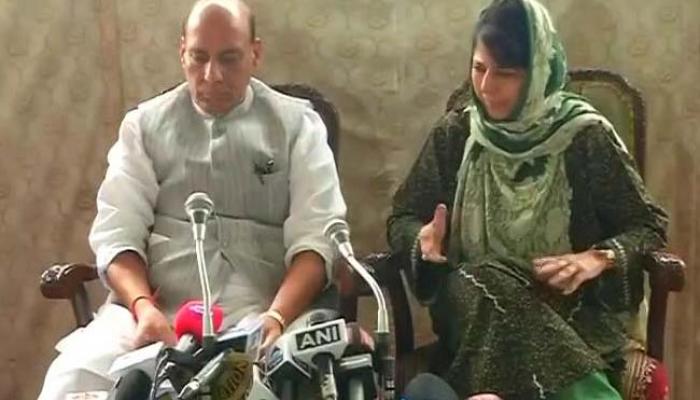 কাশ্মীরে বসে ছররার পরিবর্তের আশ্বাস দিলেন রাজনাথ; বিচ্ছিন্নতাপন্থীদের একহাত নিলেন মুফতি