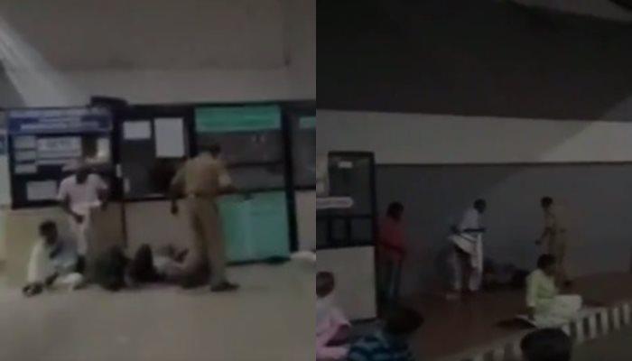 বাস টার্মিনাসে ঘুমোচ্ছেন কেন? লাঠিপেটা করে  উঠিয়ে দেওয়া হল পথচারীদের, দেখুন ভিডিও 