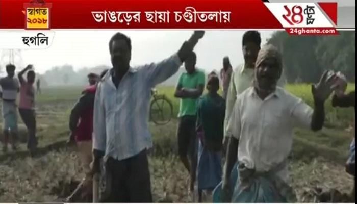 পাওয়ার গ্রিডের খুঁটি পোঁতাকে ঘিরে উত্তেজনা, ভাঙড়ের ছায়া চণ্ডীতলায়
