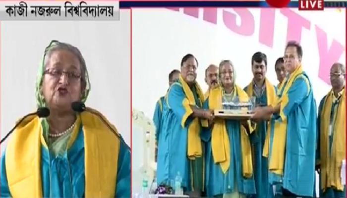 &quot;বাংলা ভাগ হতে পারে, ভাগ হয় না রবীন্দ্র-নজরুল&quot;, বললেন হাসিনা