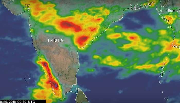 নাসার উপগ্রহে ধরা পড়ল কেরলের বর্ষণের ভয়াবহতা