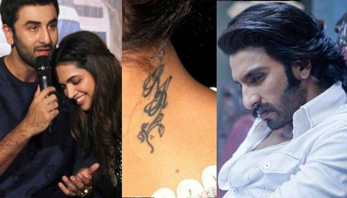 When Deepika was asked about her RK tattoo Ranbir came to her rescue