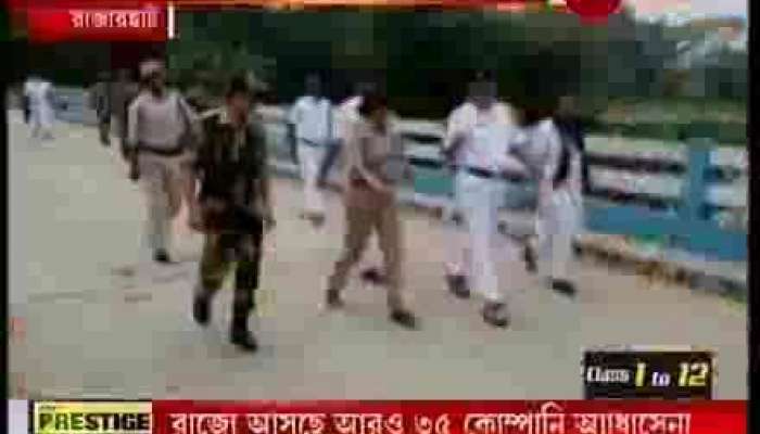 Central Forces doing route march at various sections of the state