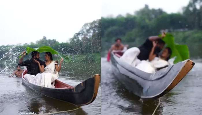 মাঝনদীতে প্রি-ওয়েডিং ফটোশুট, নৌকা উল্টে হাবুডুবু খেল হবু বর-বউ