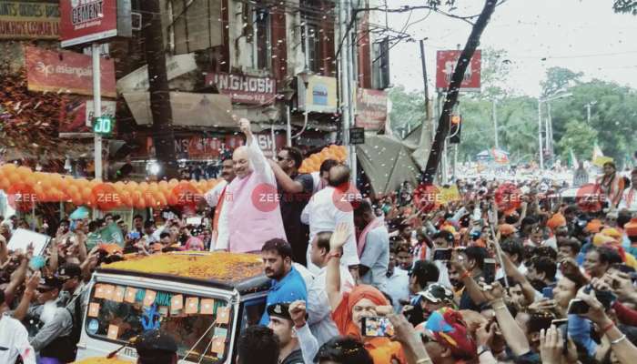 রাজ্য রাজনীতিতে সন্ধিক্ষণ! অমিতের রোড শোয়ে প্রথমবার গেরুয়াময় কলকাতার রাজপথ