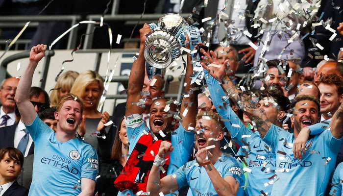 FA Cup 2019: স্টার্লিংয়ের হ্যাটট্রিকে এফএ কাপ জয়! 'ট্রেবল' জিতল ম্যাঞ্চেস্টার সিটি FA Cup 2019: স্টার্লিংয়ের হ্যাটট্রিকে এফএ কাপ জয়! 'ট্রেবল' জিতল ম্যাঞ্চেস্টার সিটি