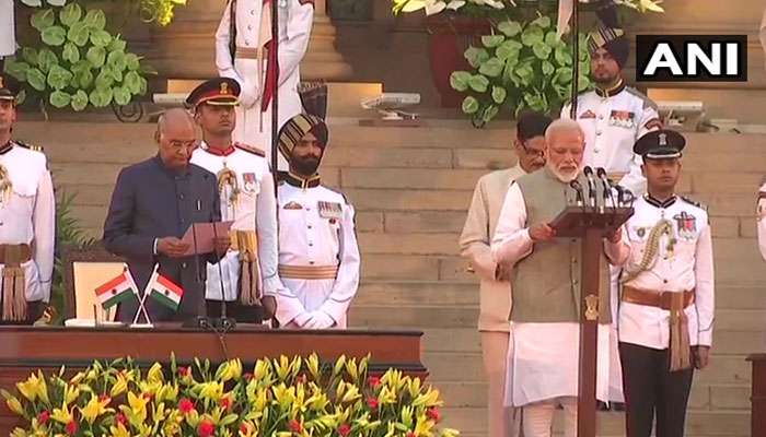 মোদী ২.০ মন্ত্রিসভা, রাষ্ট্রপতি ভবনে শপথ নরেন্দ্র মোদীর