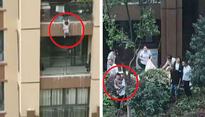 বহুতলের ছ’তলা থেকে পড়ে গিয়েও অল্পের জন্য রক্ষা পেল শিশু!