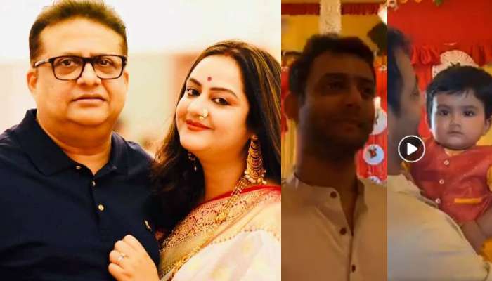 দুই ছেলে আকাশ ও আদিদেবকে নিয়েই বাড়ির পুজোর তদারকি সুদীপা ও অগ্নিদেবের
