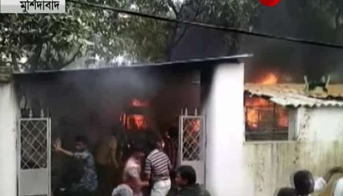 TMC leaders's residence set on fire at Mursidabad