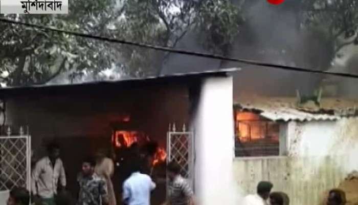 TMC leaders's residence set on fire at Mursidabad