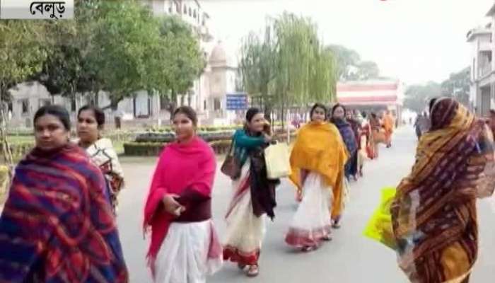 Followers celebrating Sarada devi's birthday at  Belur Math