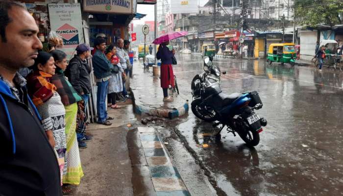 চাদরে বৃষ্টির জল ভেজা ডাল-পাতা, পৌষের শীতে ফের ভিজল কলকাতা...