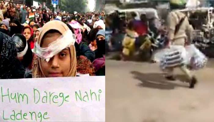 লখনউ ক্লক টাওয়ারে সিএএ-র প্রতিবাদ,  বিক্ষোভকারীদের কম্বল কেড়ে নিয়ে গেল আদিত্যনাথের পুলিস