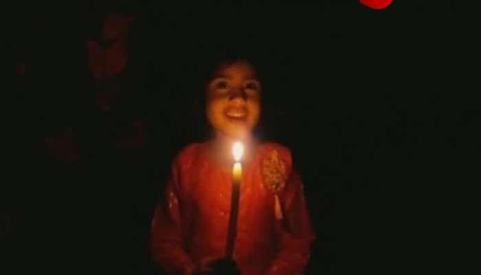 Children participating at lights off exercise called by Pm Modi 