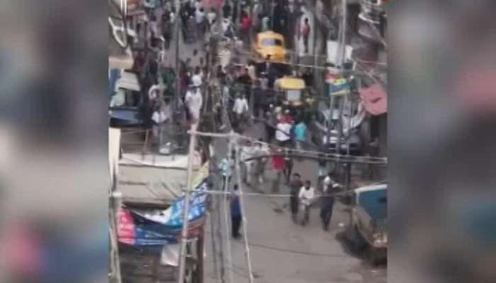 Police was being attacked by mob, at Howrah's tikiapara