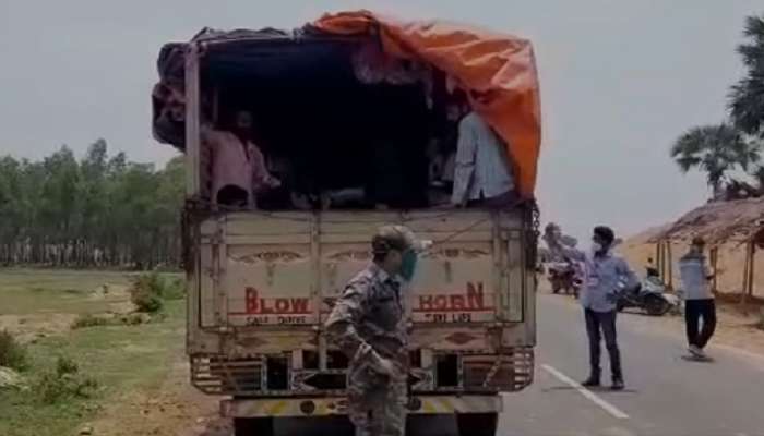 হ্যান্ড স্যানিটাইজার স্টিকার লাগানো ট্রাকে, লকডাউনের বাজারে তল্লাশি চালাতেই চোখ কপালে পুলিসের