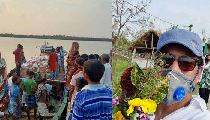 সুন্দরবনের আমফান বিধ্বস্ত মানুষের কাছে ত্রাণ পৌঁছে দিলেন অভিনেতা রুদ্রনীল ঘোষ