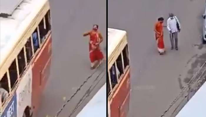 মন ভাল হতে বাধ্য: ছুটে বাস থামিয়ে দৃষ্টিহীন বৃদ্ধকে তুলে দিলেন মহিলা