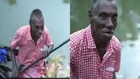 পা অচল! হাত দিয়ে নৌকা বেয়ে হ্রদ থেকে প্লাস্টিক তুলে 