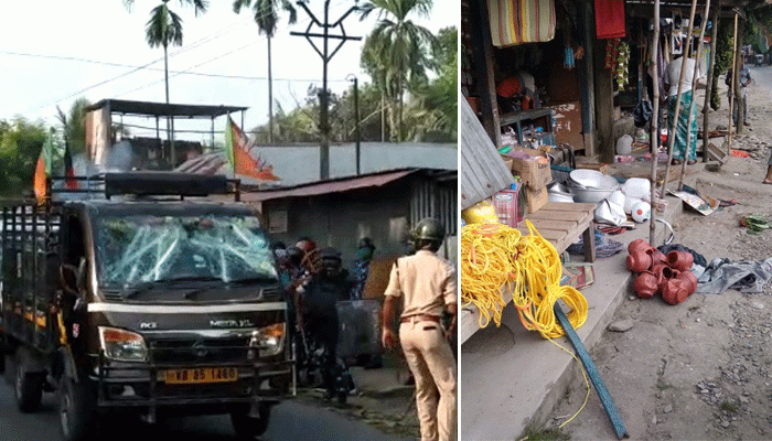 'গণতন্ত্র বাঁচাও' দিবসে তুলকালাম, তৃণমূল-বিজেপির সংঘর্ষে ব্যাপক বোমাবাজি মাথাভাঙায়