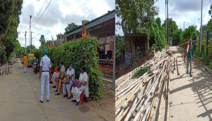 মহালয়ায় বাগবাজার ঘাটে ‘শহিদ’ স্মরণে বিজেপি নেতাদের তর্পণ, মঞ্চ খুলল পুলিস