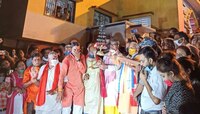 কোভিড সারার পর মেলা লোক নিয়ে গঙ্গারতি দিলীপের; সাফাই,'জনজাগরণ'    