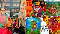 গ্লাস পেন্টিংয়ে উঠে এলেন সত্যজিৎ রায়, ফুটে উঠল তাঁর অমর সৃষ্টি